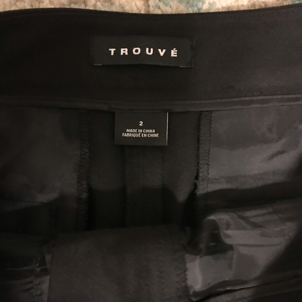 TROUVÉ Black Stretch Crepe Jogger pants. - Picture 4 of 5